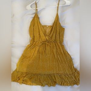 Mini yellow floral summer dress